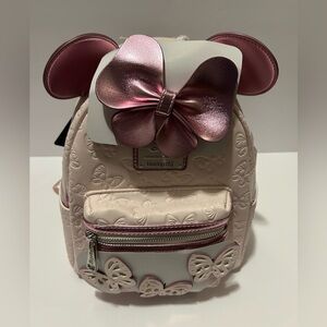 Loungefly Disney Minnie Mouse Pink Butterfly Mini Backpack nwt